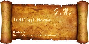 Iványi Norma névjegykártya